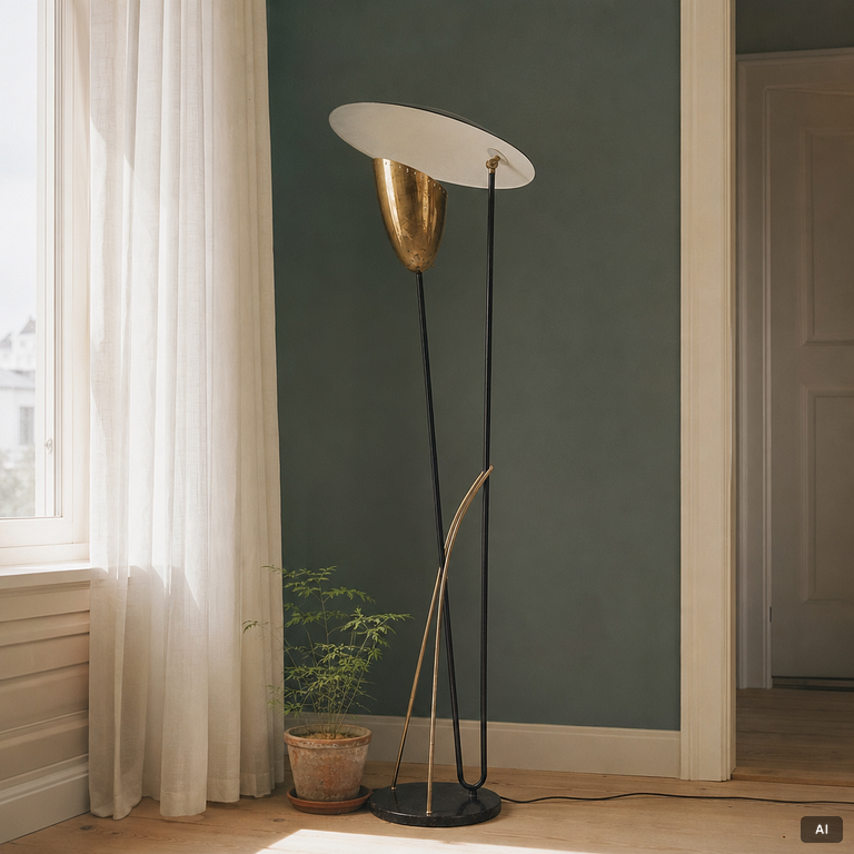 Boréns, a floor lamp model 7288, Borås, 1950s.