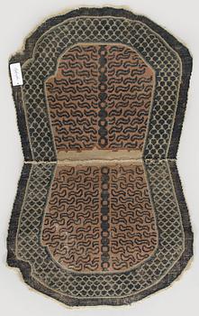 A 20th century tiger rug/saddle cloth, China.