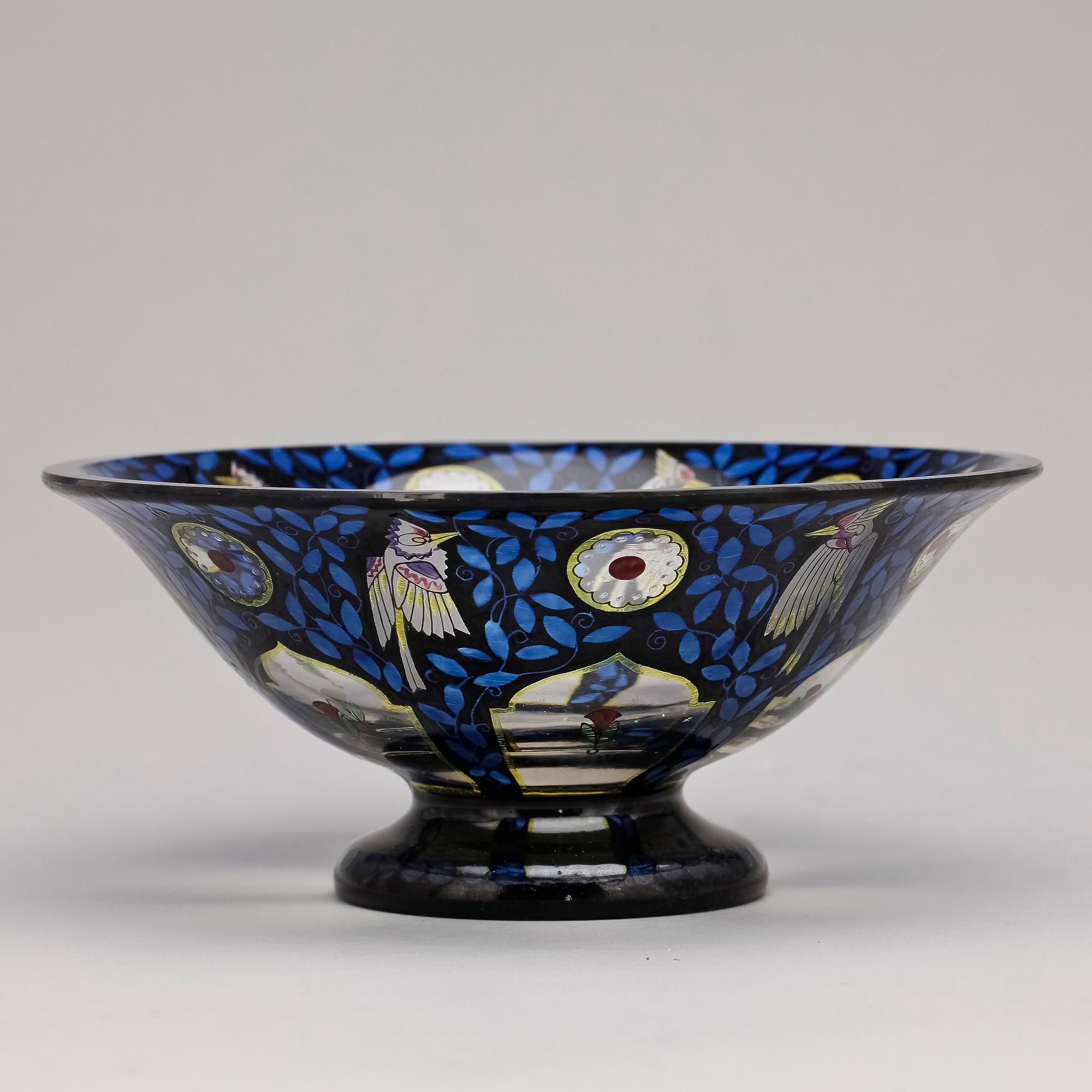 SKÅL, glas, Oertel, Haida, Tyskland 1920-30-tal.