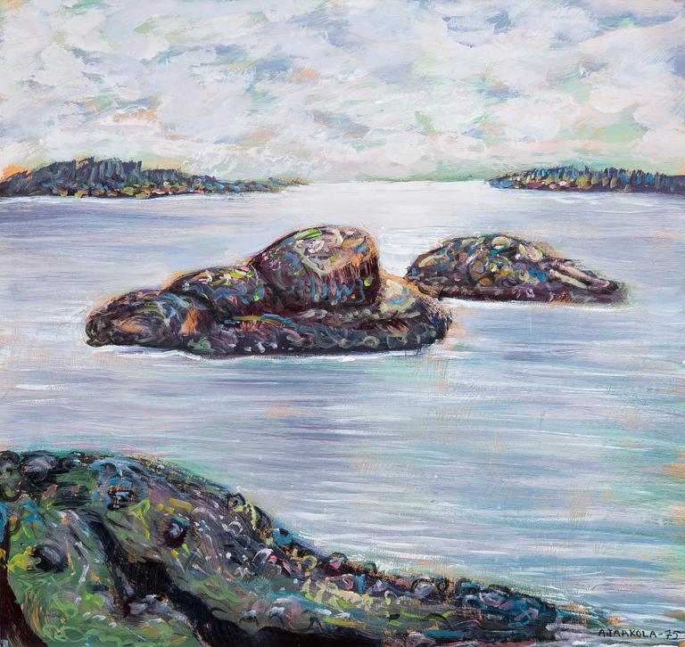 ALPO JAAKOLA, öljy kankaalle, signeerattu ja päivätty -75.