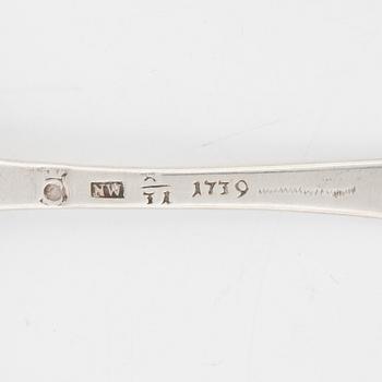 A set of  Silver Spoons, including Andreas Isberg, Skänninge 1814 (8 pieces).