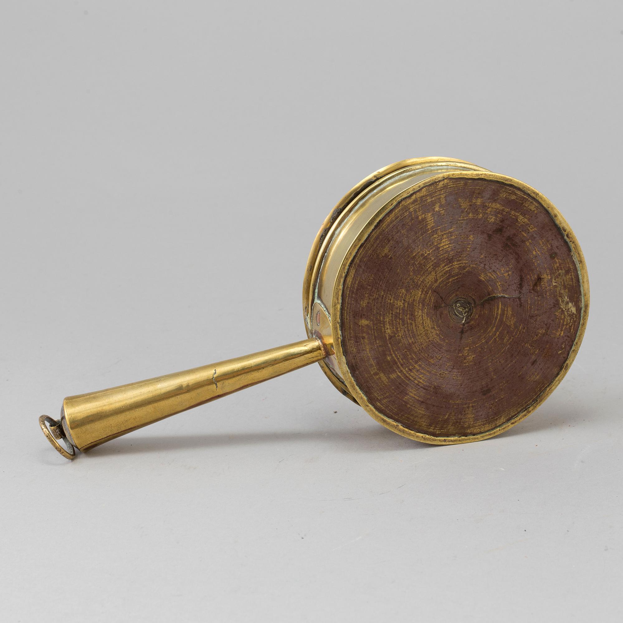 LJUSSTAKE, sk stumpastake, mässing, 1700-tal.