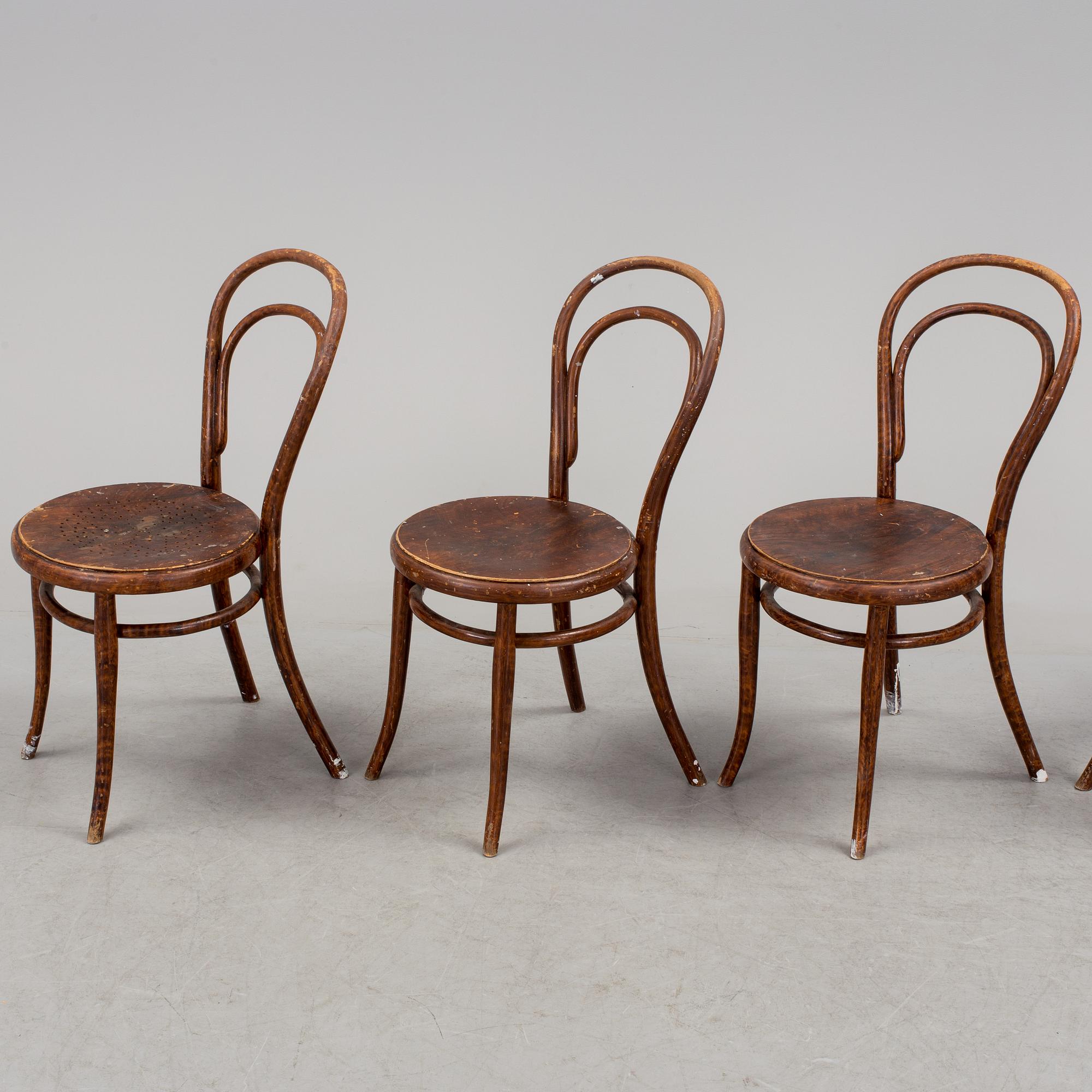 STOLAR, 3 st, märkta Thonet, 1900-talets början.