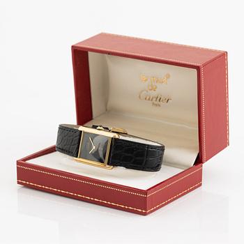 must de Cartier, Tank, armbandsur, 23,5 x 23 (31) mm.
