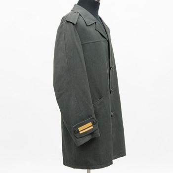 Five Finnish uniform overcoats, second half of 20th Century.