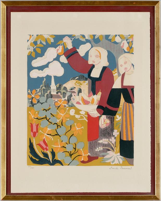 EMILE BERNARD, färglitografi, sign o numr 354/360.