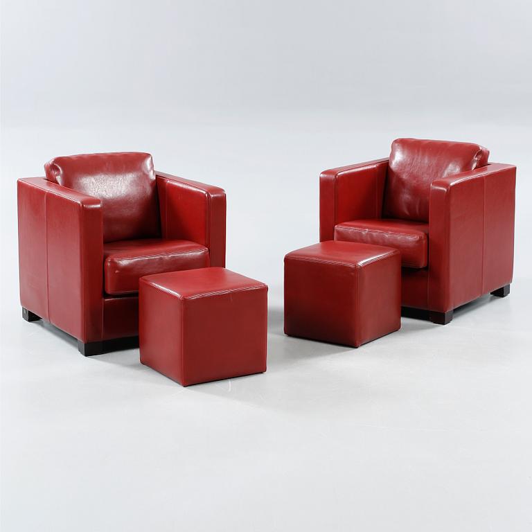 A pair of arm chairs by Sia home fashion, late 20th century.