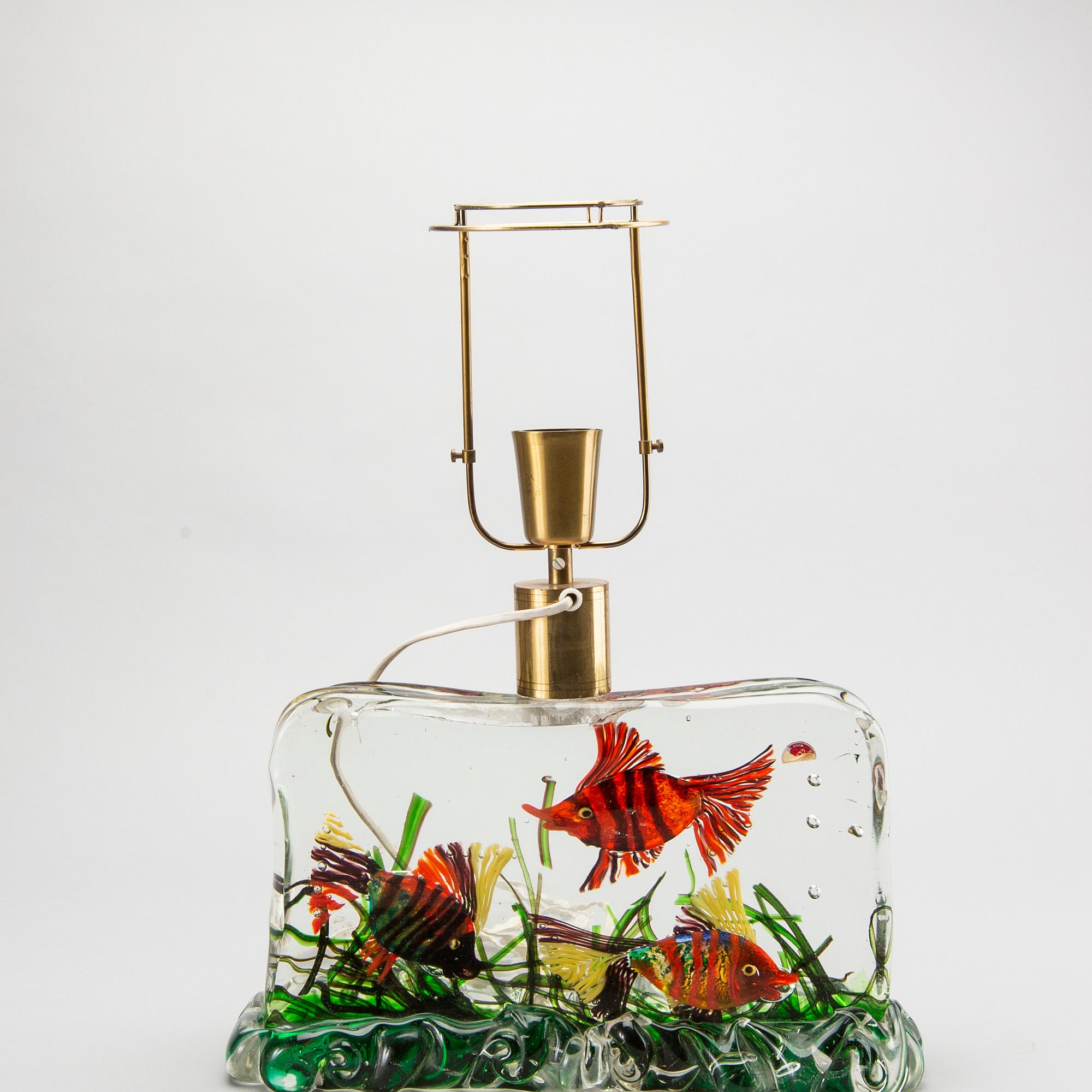 A TABLE LAMP, glass, Cenedese Murano, 1950-/1960's, Probably Riccardo Licata.