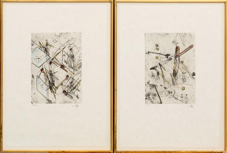 ROBERTO MATTA, etching and aquatint in colours signed and dated.