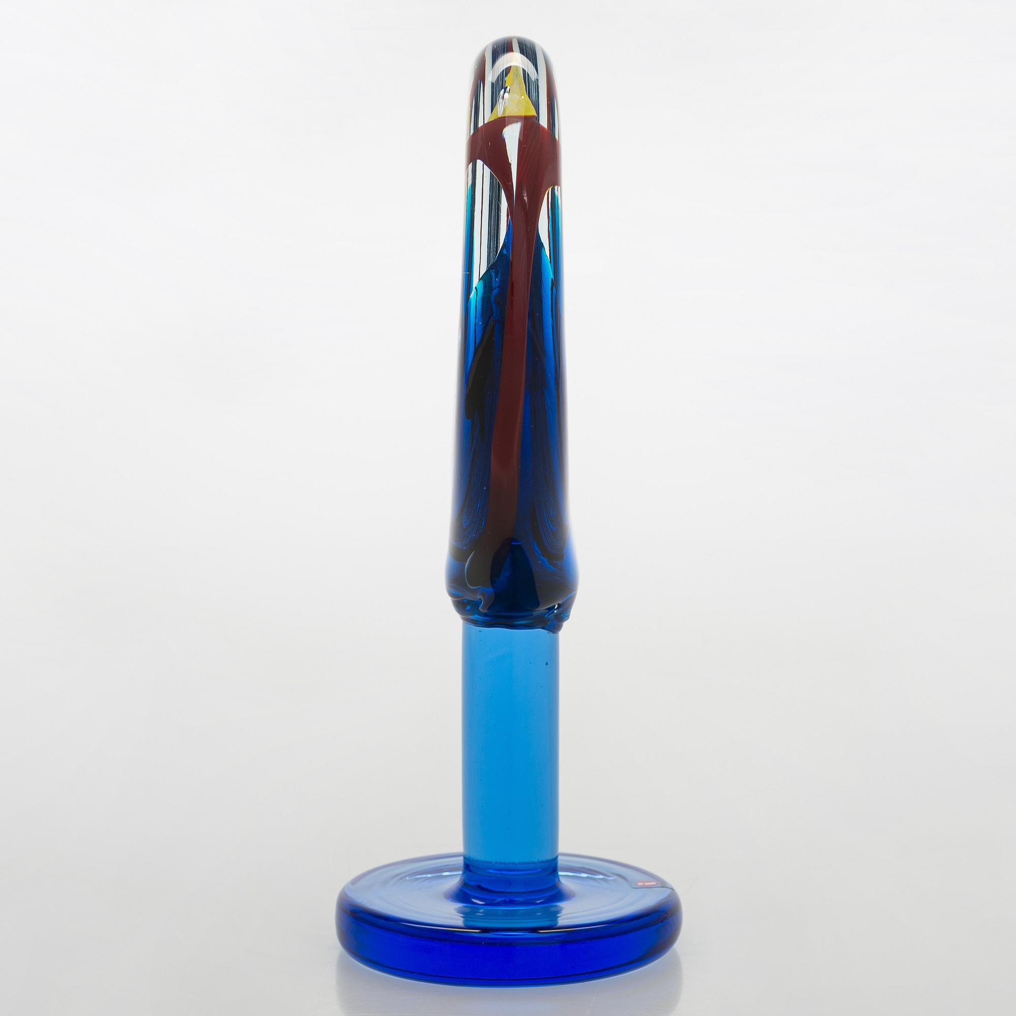 Oiva Toikka, skulptur, "Lollipop", signerad Oiva Toikka, Nuutajärvi 2004 135/200.