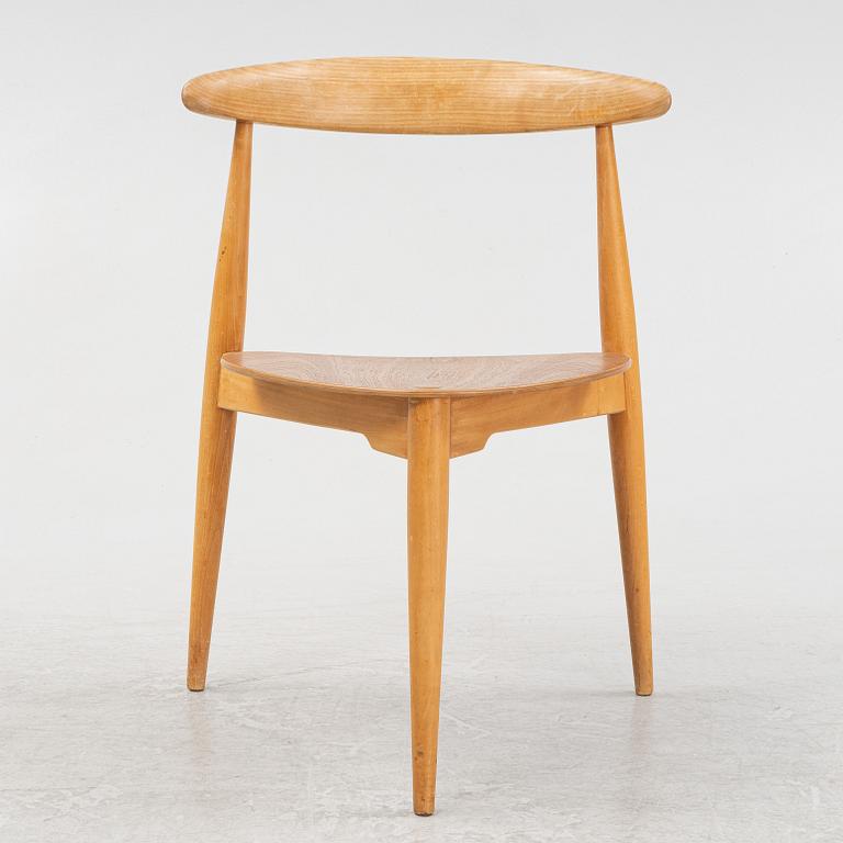 Hans J Wegner, a 'Hjerte-stolen' chair, Fritz Hansen, Denmark.