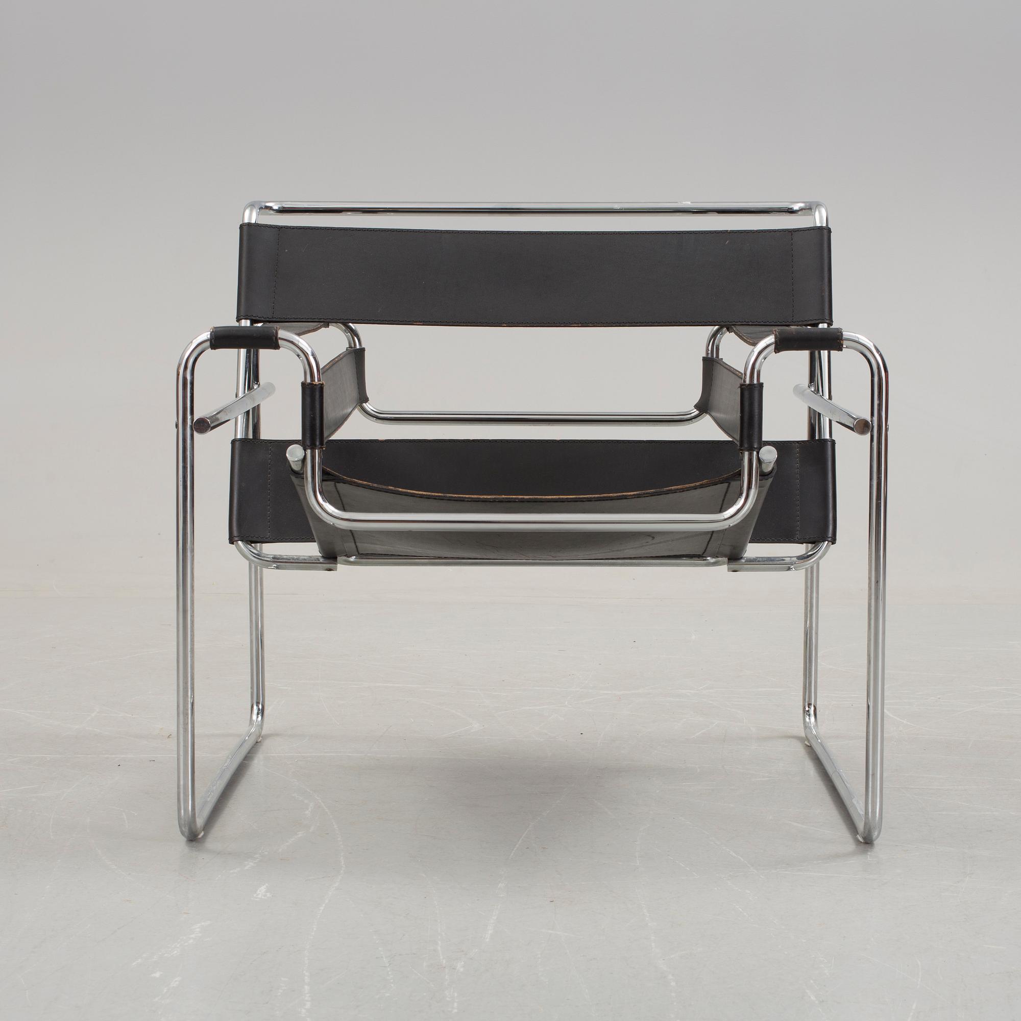 A "Wassily" chair by Marcel Breuer, Gavina, 1970s.