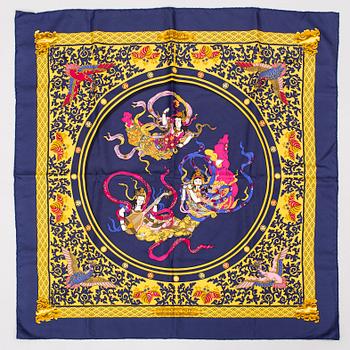 HERMÈS, 2 silk scarves, 'Nikko' & 'L'hiver'.