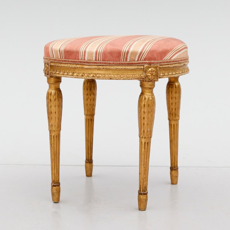 TABURETT, Louis XVI-stil, 1800-talets andra hälft.