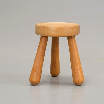 An Ingvar Hildingsson I.H. slöjd birch stool, second half of the 20th Century.