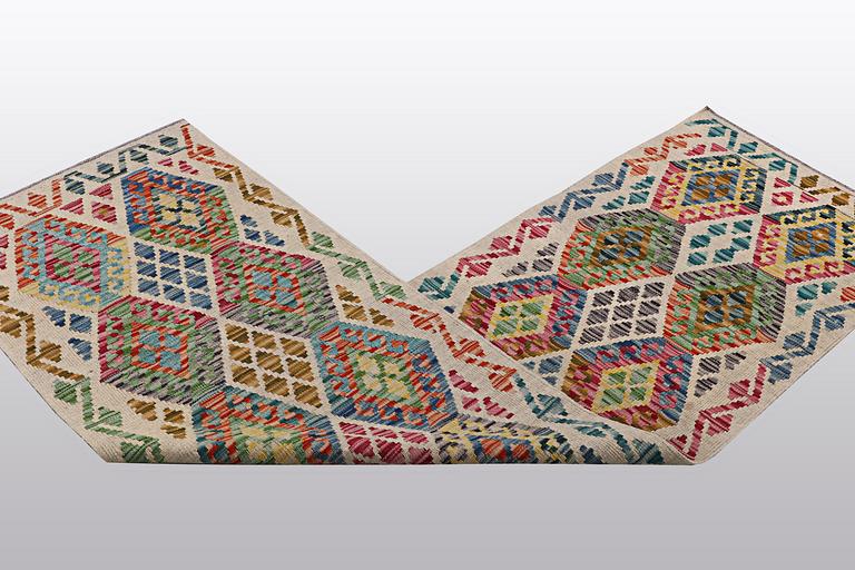 A runner, kilim, ca 249 x 67 cm.