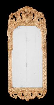 515. A Swedish Rococo 18th century mirror.