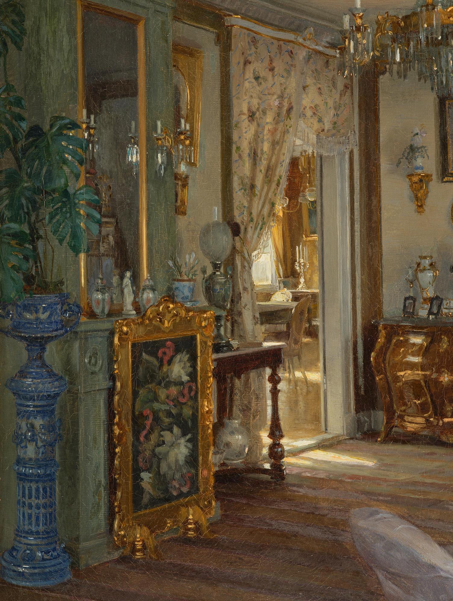 Johan Krouthén, "I salongen - Minna och Carl-Fredrik von Malmborg" (Von Malmborgska hemmet i Linköping).