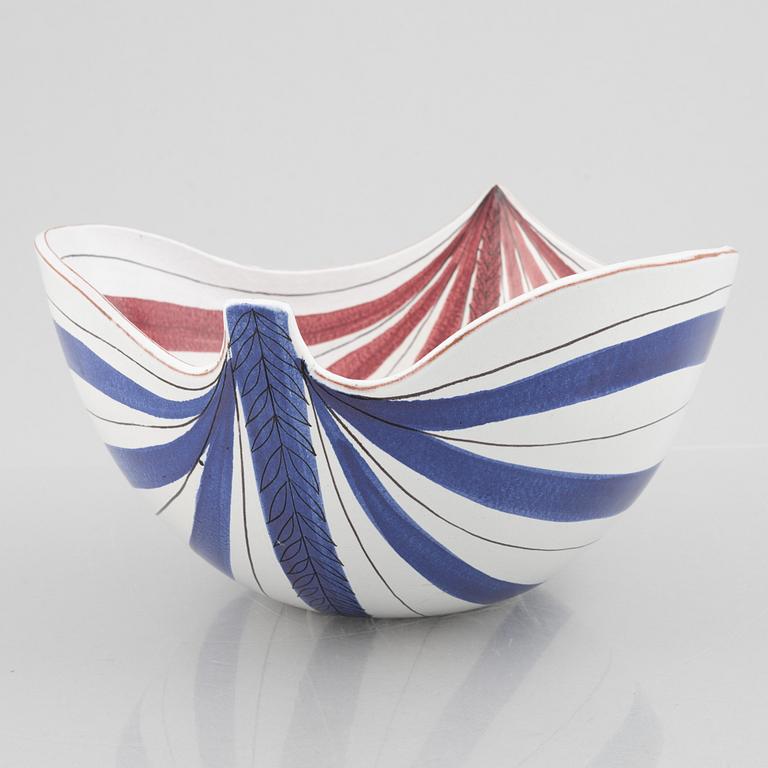 Stig Lindberg, bowl, faience, Gustavsberg studio, Sweden, circa mid-20th century.