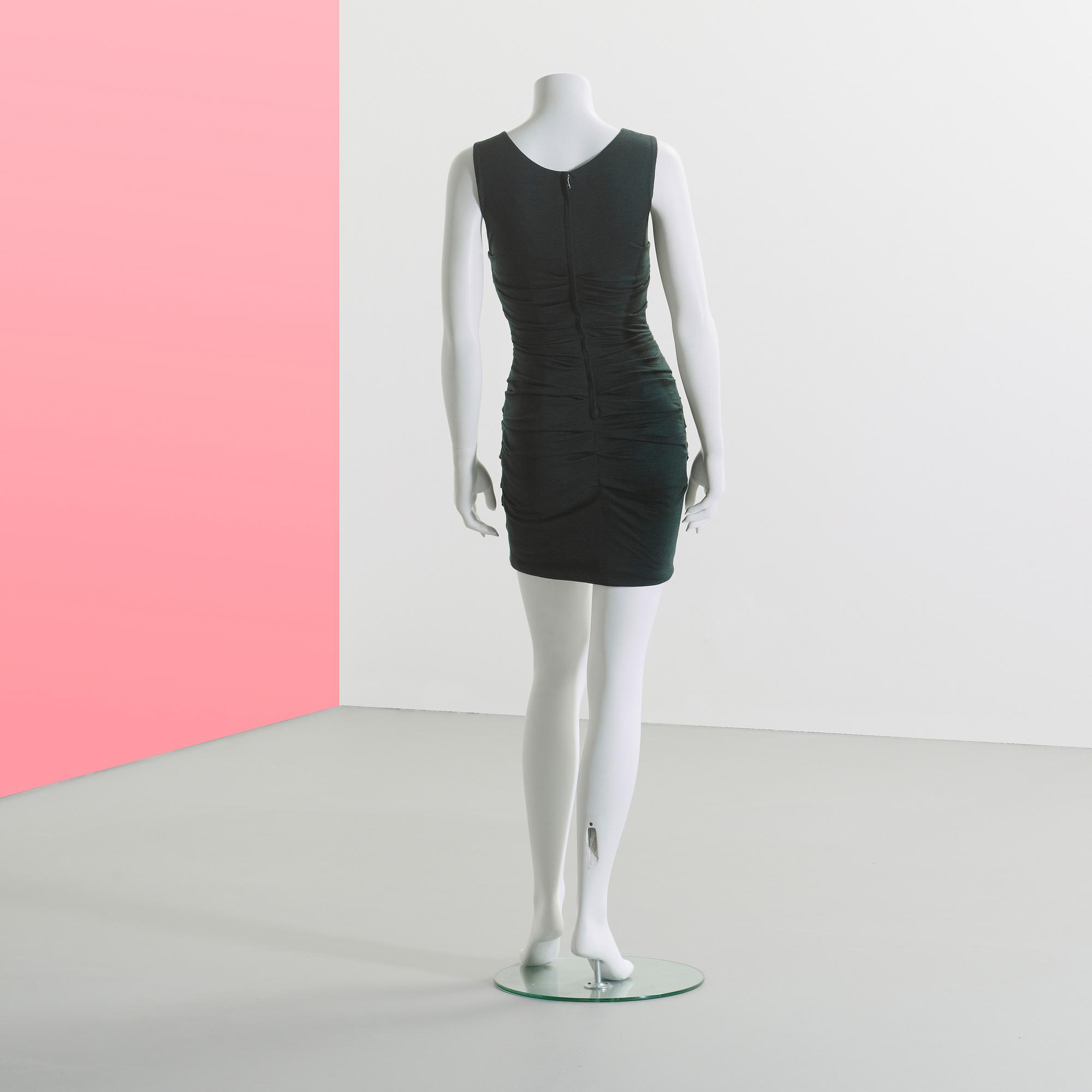 DOLCE & GABBANA, a darkgreen wool dress, size 38.