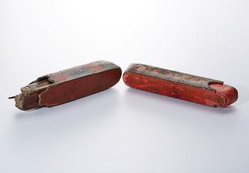 PENNSKRIN, 2 st., "Qalamdan", Qajar 1800-tal.
