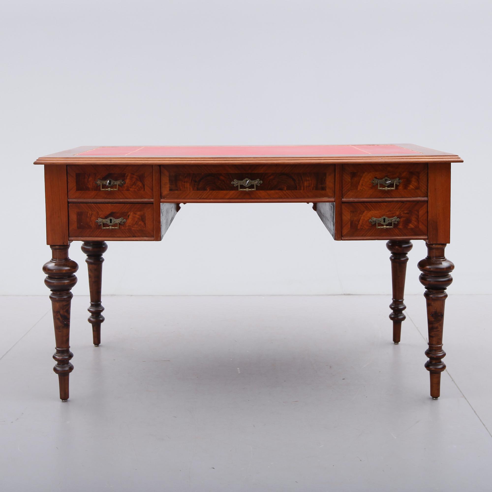 SKRIVBORD, nyrenässans, sent 1800-tal.