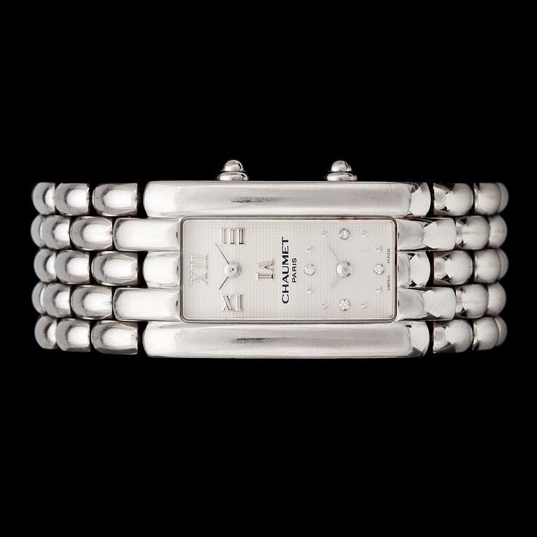 LADIES WRIST WATCH, Chaumet with brilliant cut diamonds.