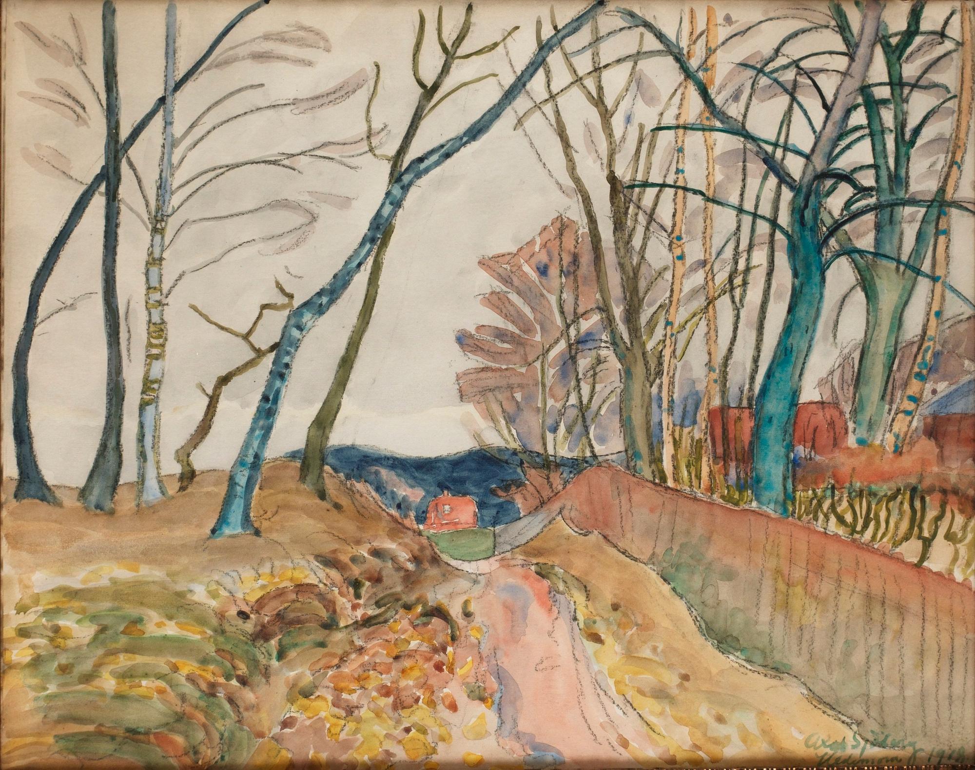 Axel Sjöberg, Väg i vårlandskap.