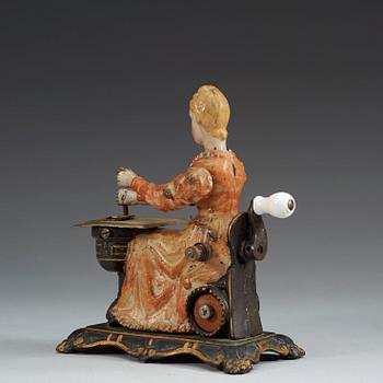 MECHANICAL TOY SEWING MACHINE "PRINCESS", STEIN FELDT & BLASBERG, GERMANY, CA 1893. PATENTED BY MAX SANDT, 1892.