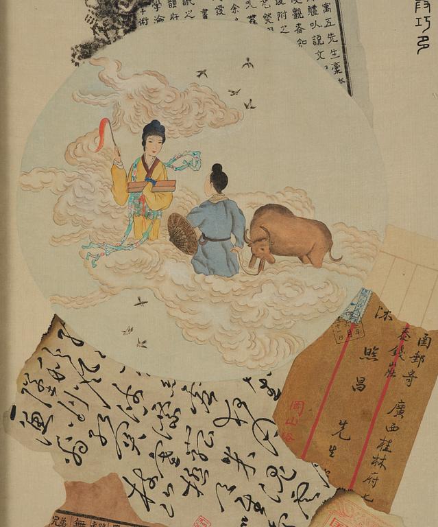 Okänd konstnär, Bapomålningar, två stycken, Kina, 1900-tal.