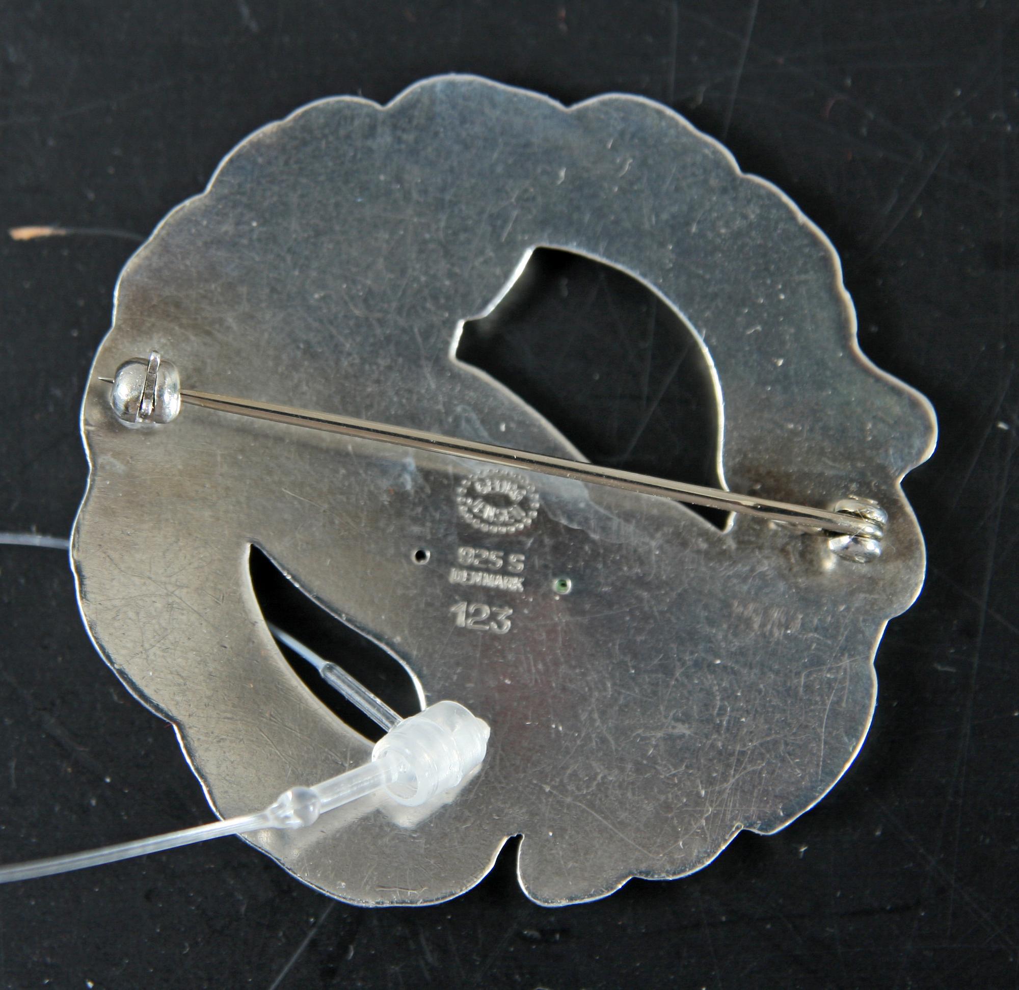 BROSCH, sterlingsilver, Georg Jensen, nr 123.