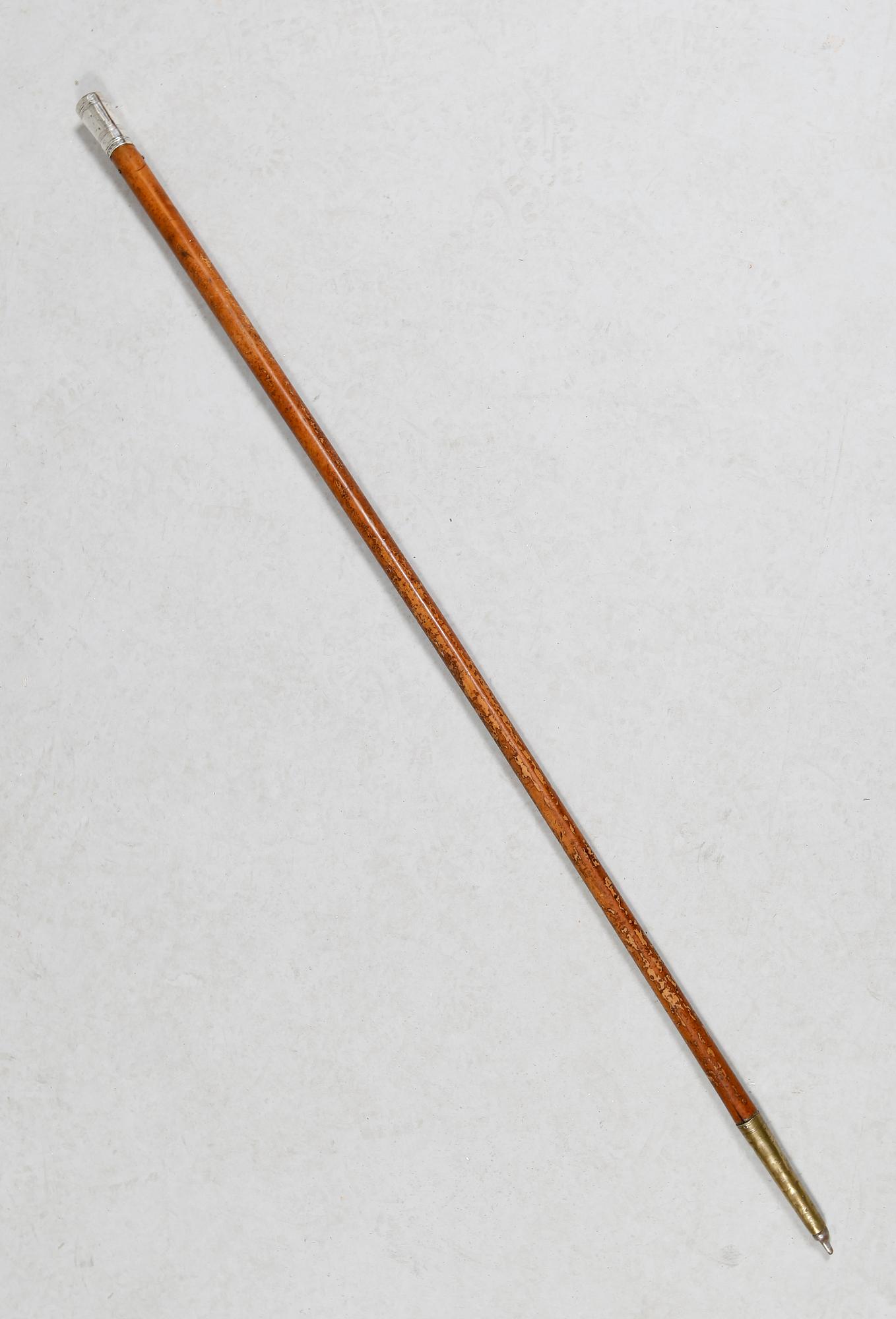 KÄPP, med silverkrycka, 1700-tal.