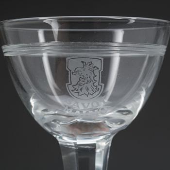 GLAS PÅ FOT, 12 st, glas. Hotell Savoy, Malmö.