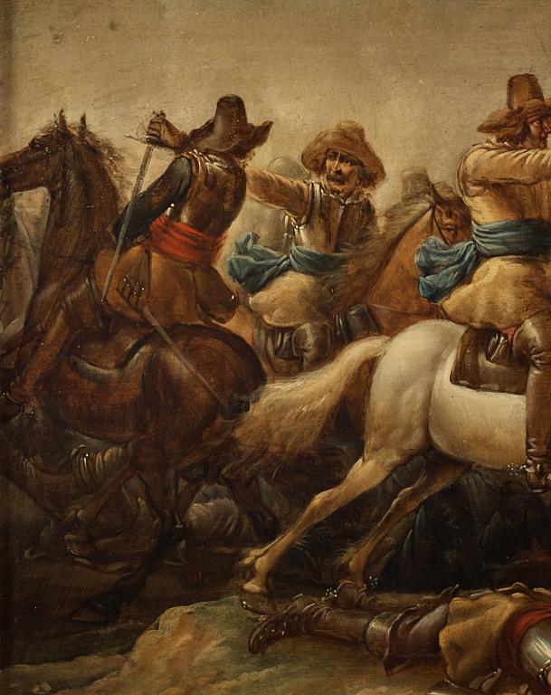Jan van Huchtenburg Attributed to, Cavalry battle.