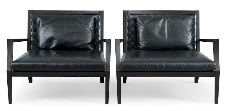 A PAIR OF ARMCHAIRS.