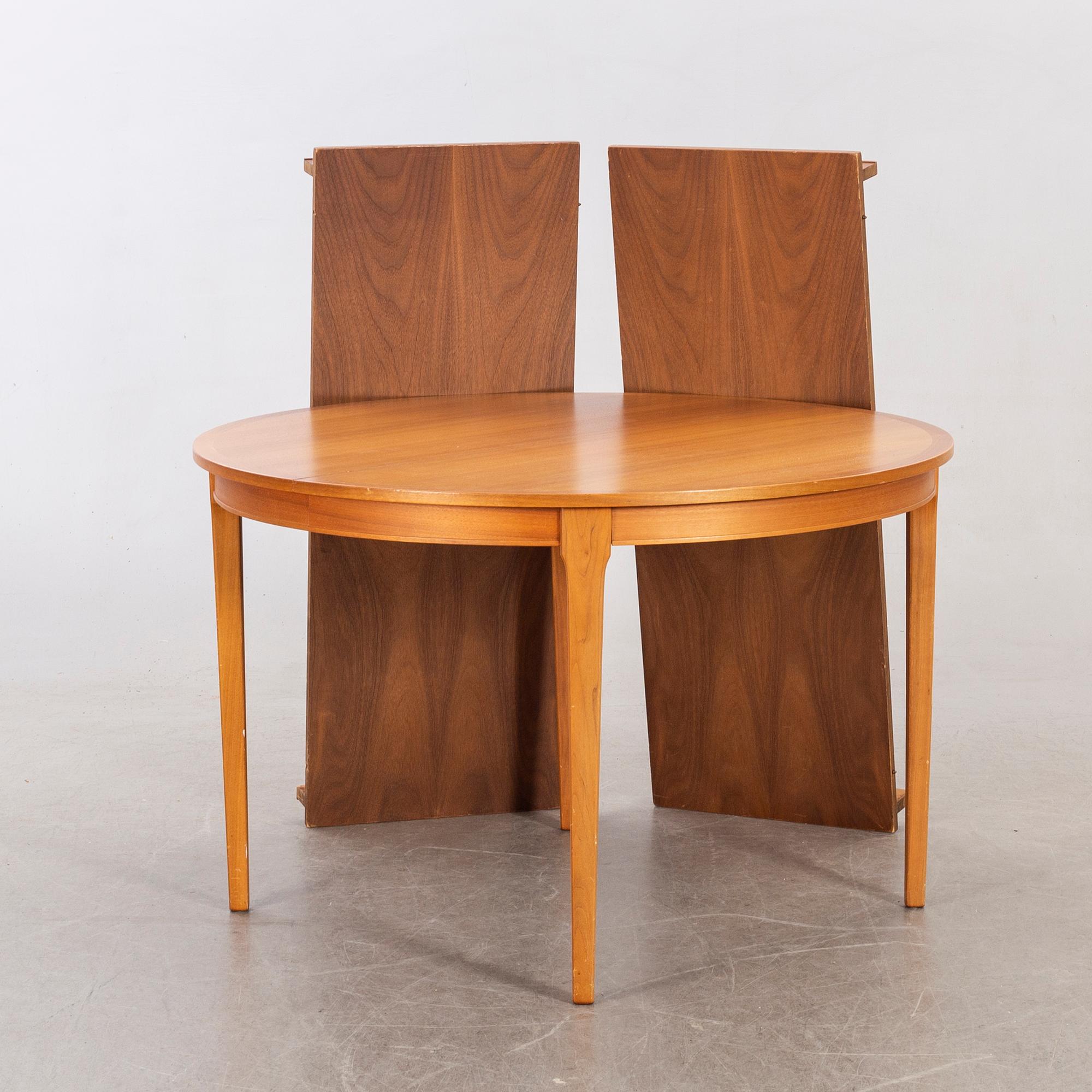 MATBORD SAMT FYRA STOLAR, Möbelfabriken Linden, Horda, 1960-tal.
