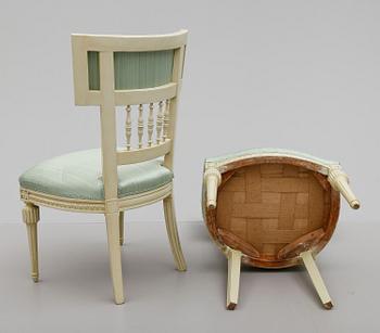STOLAR, 6 st, sengustavianska omkring sekelskiftet 1800.