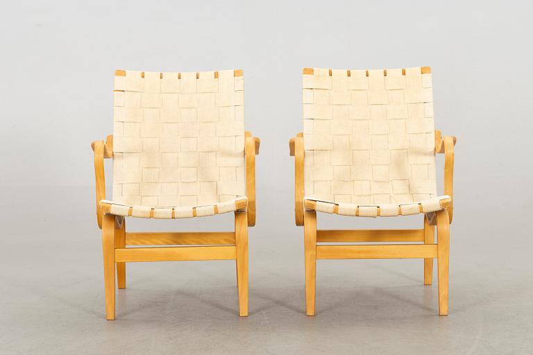 BRUNO MATHSSON, fåtöljer ett par "Eva, DUX.