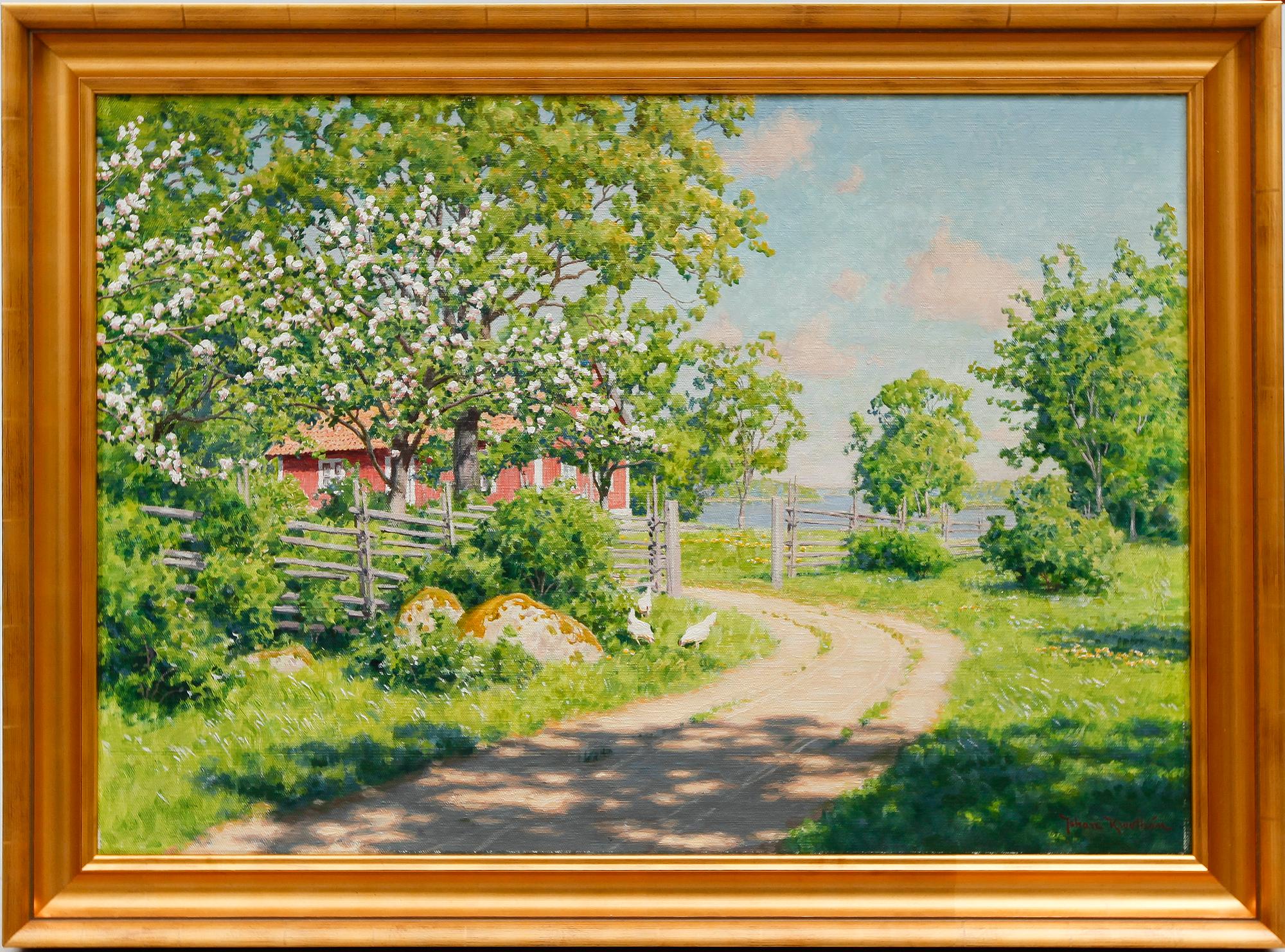 JOHAN KROUTHÉN, olja på duk, signerad.