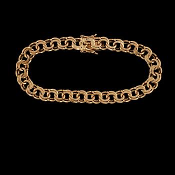 ARMLÄNK, 18k guld, G Kaplan, Stockholm, 1964. Vikt 25 g.