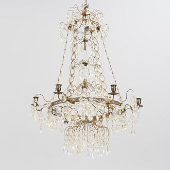 A Gustavian style chandelier, first half of the 20th Century.
