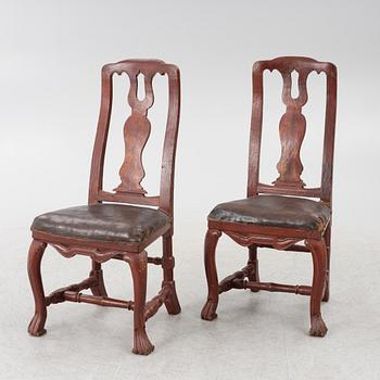 Chairs a pair, Late Baroque, mid-18th century.
