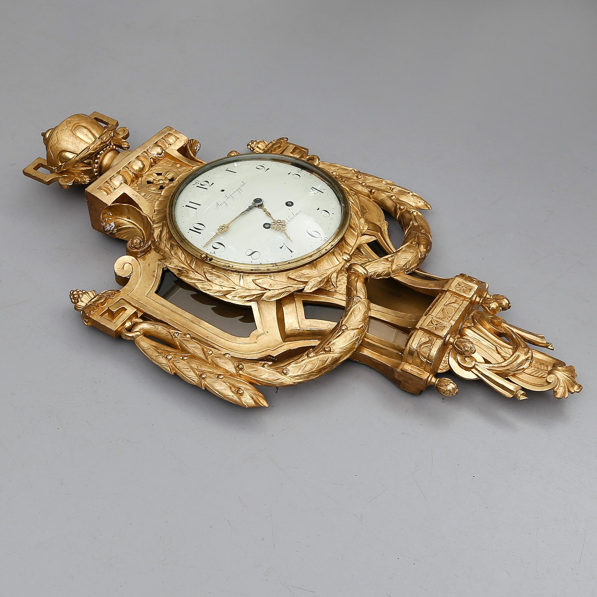 VÄGGPENDYL, gustaviansk stil, 1900-talets första hälft.