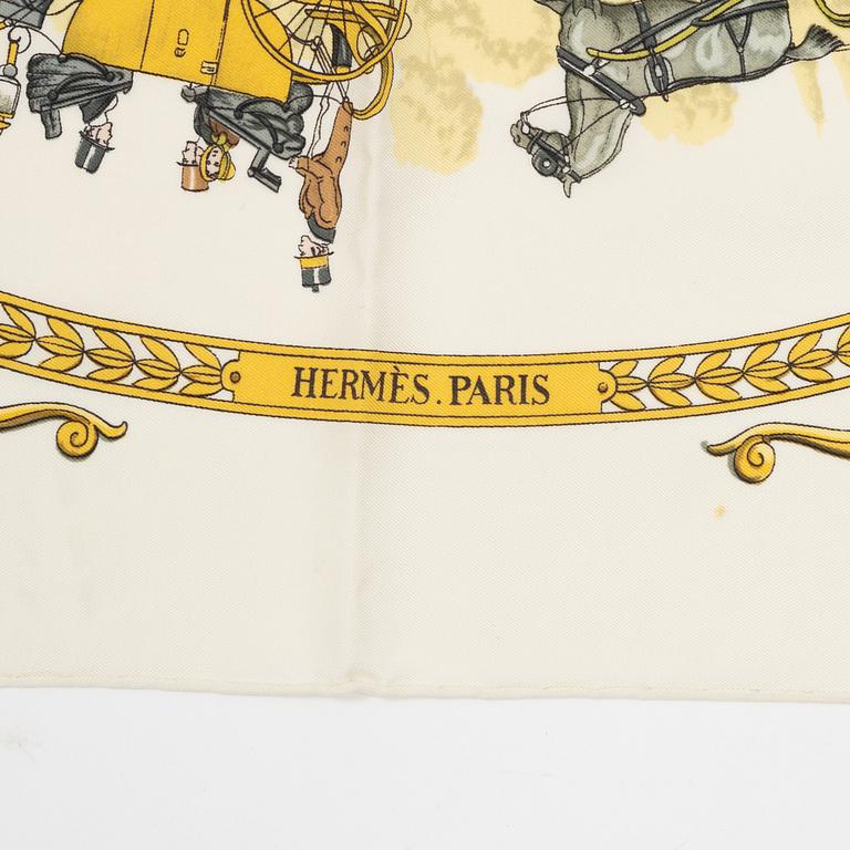 Hermès, A silk scarf, "La Promenade de Longchamps".