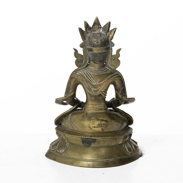 Amitayus, Buddha, mässing, 1900-tal.