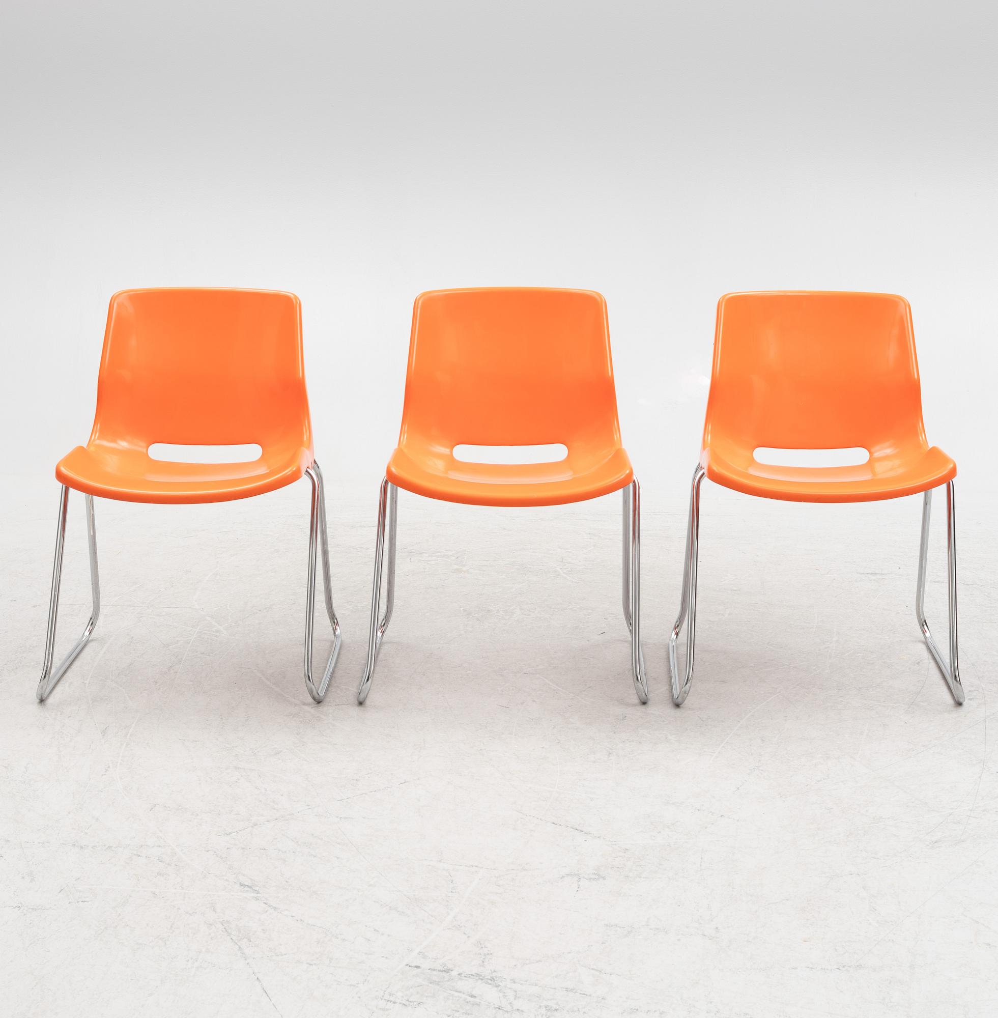 Svante Schöblom, three 'Snille' chairs, from Ikea/Overman, 1970s.