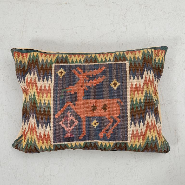 Seat cushion, Rölakan, Skåne, 19th/20th century, approx. 67 x 47cm.