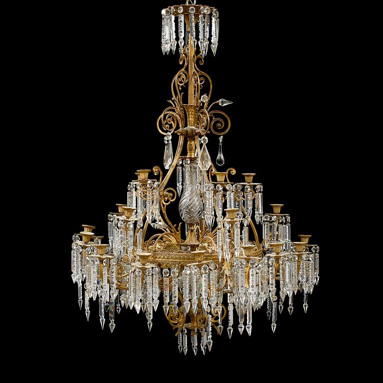 LJUSKRONA, 1800-talets andra hälft. Höjd ca 120 cm.