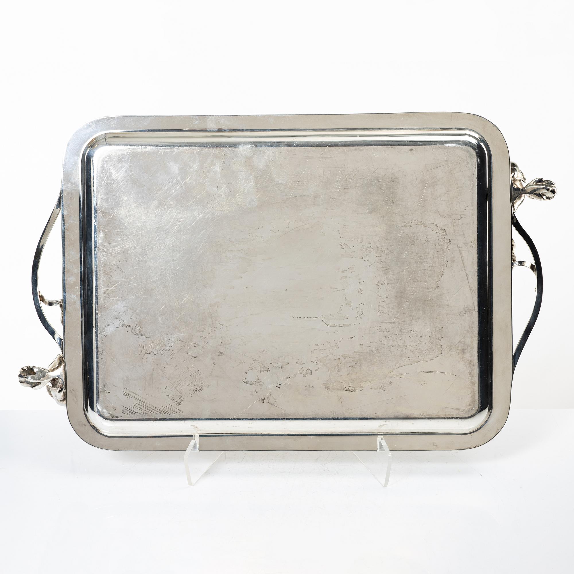 Christofle, tray, silverplate, late 20th century.