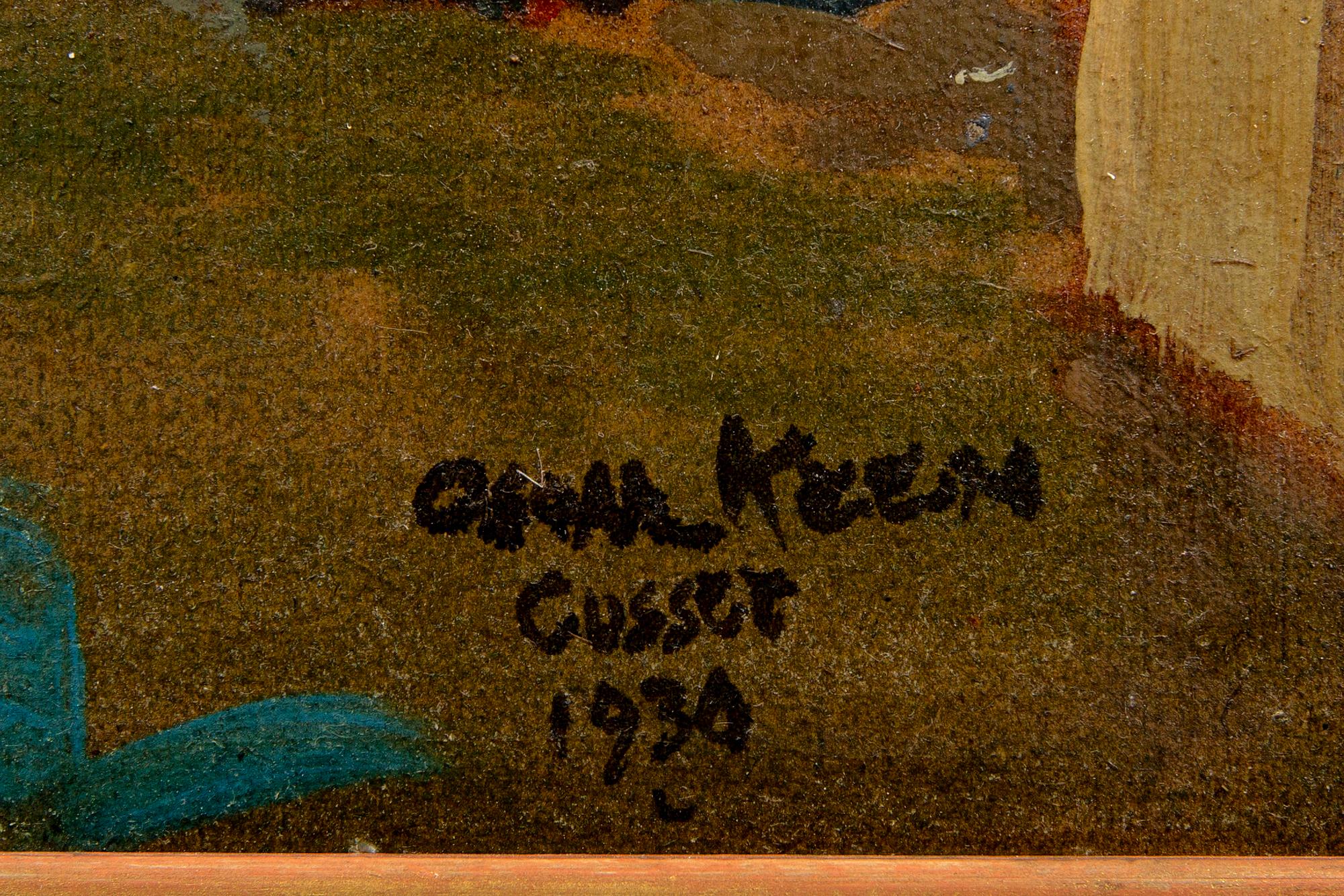 Oscar Keen, a signed and dated oil on board.